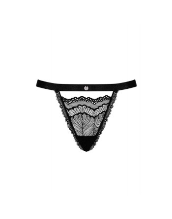 tendance sensuelle : string noir isabellia de la marque obsessive 