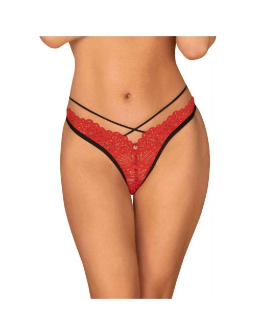 tendance sensuelle : string rouge mettia de la marque obsessive 