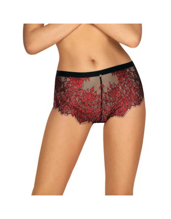 tendance sensuelle : shorty rouge et noir redessia de la marque obsessive 