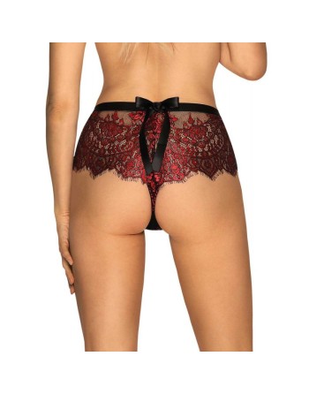 tendance sensuelle : shorty rouge et noir redessia de la marque obsessive 