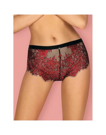 tendance sensuelle : shorty rouge et noir redessia de la marque obsessive 