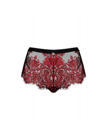 tendance sensuelle : shorty rouge et noir redessia de la marque obsessive 