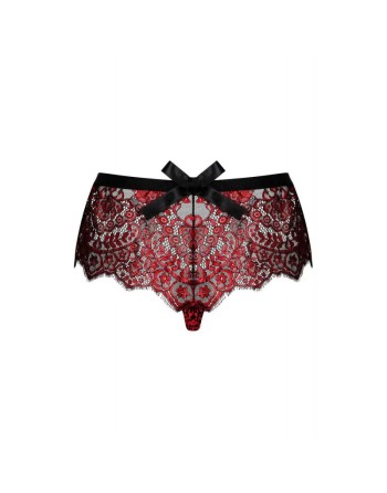 tendance sensuelle : shorty rouge et noir redessia de la marque obsessive 