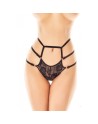  lingerie : string noir avec tulle et dentelle