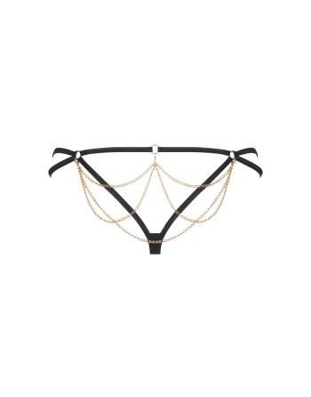 string pantheria noir sexy de la marque de lingerie obsessive