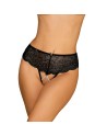 culotte ouverte noire pearlove de la marque obsessive lingerie