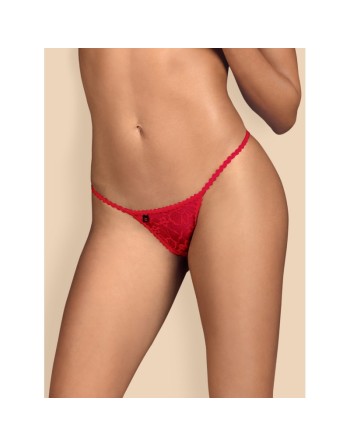 string rouge sexy et élégant hetea de la marque obsessive en dentelle