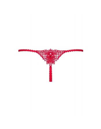 string rouge sexy et élégant hetea de la marque obsessive en dentelle