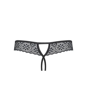  lingerie sexy : string ouvert noir shibu obsessive