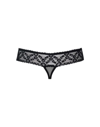  obsessive : string ouvert noir semi transparent