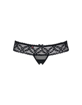  obsessive : string ouvert noir semi transparent