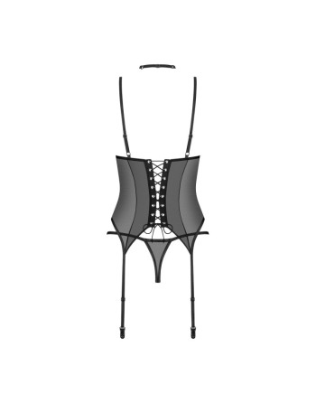 donarella corset et string  noir