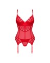 ingridia corset et string  rouge