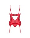 ingridia corset et string  rouge