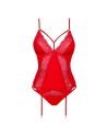 tendance sensuelle : corset et culotte rouge diyosa de la marque obsessive 