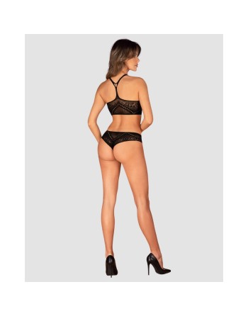 k103 top et culotte  noir obsessive par tendance sensuelle 