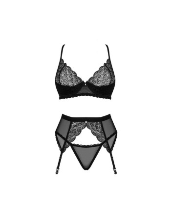 chemeris ensemble 3 pièces  noir obsessive par tendance sensuelle 