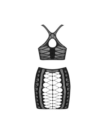 k102 ensemble top et jupe  noir obsessive par tendance sensuelle 