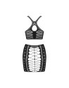 k102 ensemble top et jupe  noir obsessive par tendance sensuelle 