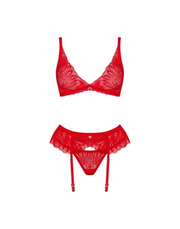 chilisa ensemble 3 pièces  rouge obsessive par tendance sensuelle 