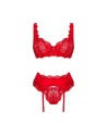 amor cherris ensemble 3 pièces  rouge obsessive par tendance sensuelle 