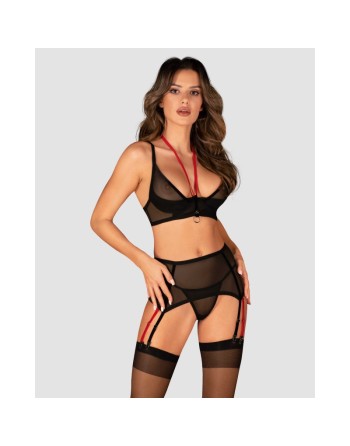 glandez ensemble 3 pièces  noir obsessive par tendance sensuelle 