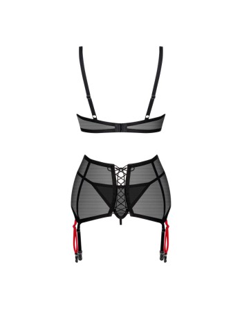 glandez ensemble 3 pièces  noir obsessive par tendance sensuelle 