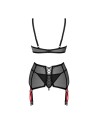 glandez ensemble 3 pièces  noir obsessive par tendance sensuelle 