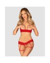 ingridia ensemble 2 pièces ouvert  rouge obsessive par tendance sensuelle 