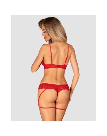 ingridia ensemble 2 pièces ouvert  rouge obsessive par tendance sensuelle 