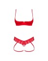 ingridia ensemble 2 pièces ouvert  rouge obsessive par tendance sensuelle 