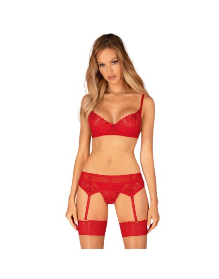 ingridia ensemble 3 pièces  rouge obsessive par tendance sensuelle 