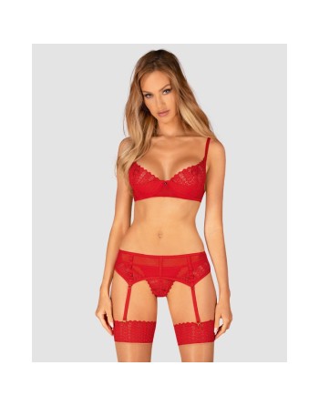 ingridia ensemble 3 pièces  rouge obsessive par tendance sensuelle 