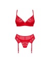 ingridia ensemble 3 pièces  rouge obsessive par tendance sensuelle 