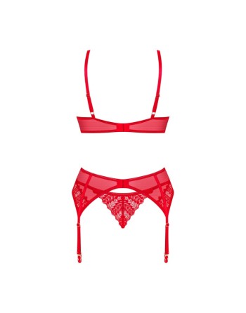 ingridia ensemble 3 pièces  rouge obsessive par tendance sensuelle 