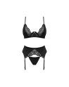 bellastia ensemble 3 pièces  noir obsessive par tendance sensuelle 