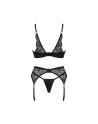 bellastia ensemble 3 pièces  noir obsessive par tendance sensuelle 