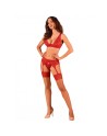 lacelove ensemble 3 pièces  rouge obsessive par tendance sensuelle 