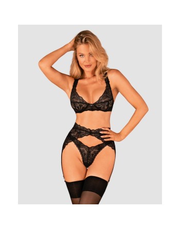 donna dream ensemble 3 pièces  noir obsessive par tendance sensuelle 