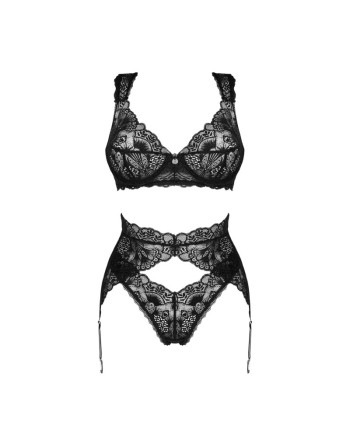 donna dream ensemble 3 pièces  noir obsessive par tendance sensuelle 