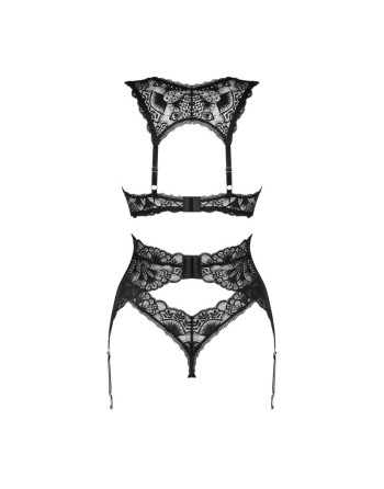 donna dream ensemble 3 pièces  noir obsessive par tendance sensuelle 