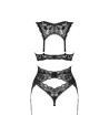 donna dream ensemble 3 pièces  noir obsessive par tendance sensuelle 