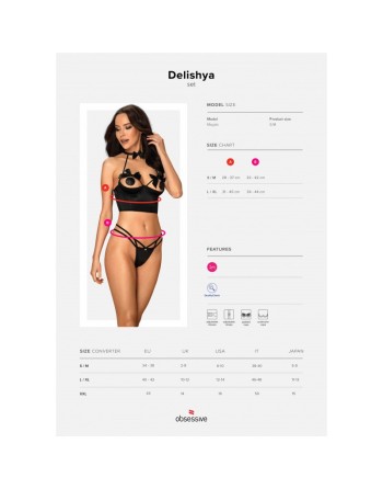 delishya ensemble ouvert  noir obsessive par votre  tendance sensuelle 