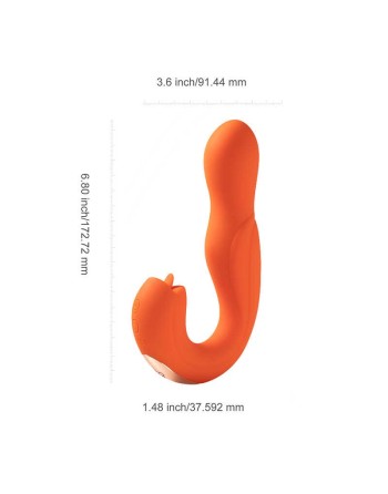  joi  vibromasseur tête rotative et stimulateur clitoridien  orange honey play box