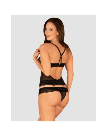 tendance sensuelle : ivannes ensemble 2 pcs  noir de la marque obsessive 