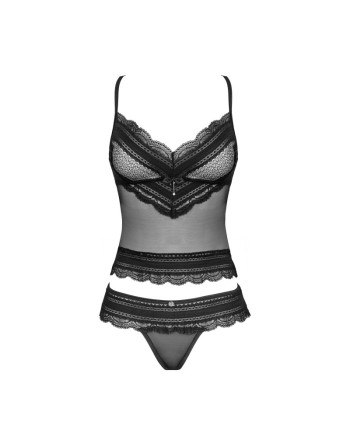 tendance sensuelle : ivannes ensemble 2 pcs  noir de la marque obsessive 