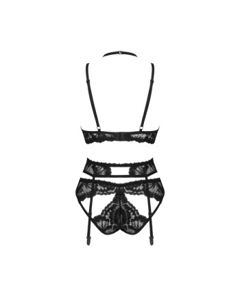 tendance sensuelle : alessya ensemble 3 pcs  noir de la marque obsessive 