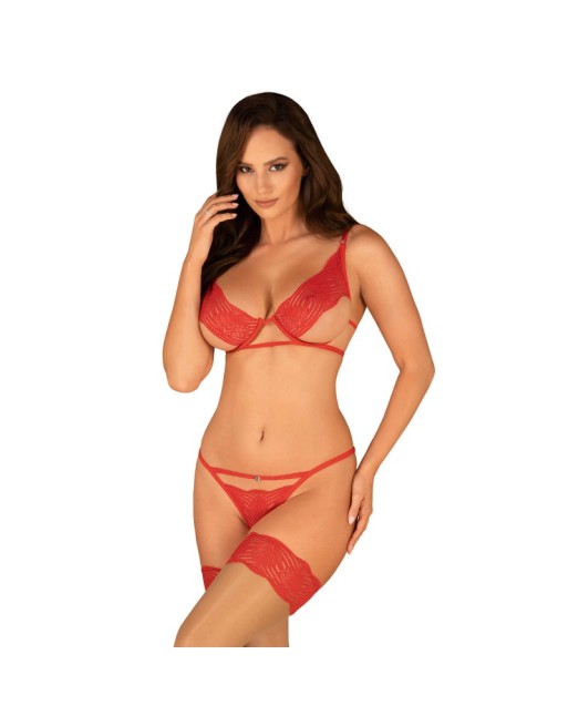 tendance sensuelle : mellania ensemble 2 pcs  rouge de la marque obsessive 