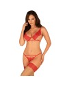 tendance sensuelle : mellania ensemble 2 pcs  rouge de la marque obsessive 