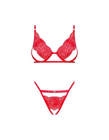 tendance sensuelle : mellania ensemble 2 pcs  rouge de la marque obsessive 